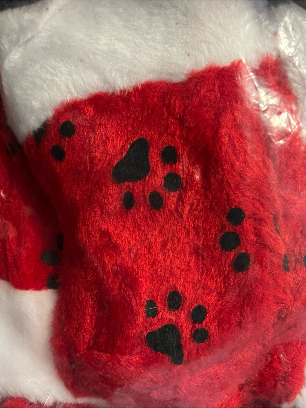 6 Mini Christmas Stockings w/ Paw Prints